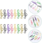100pcs Metal Paper Clips Creative Music Note Shape Small Office Clips Colorful Document Fasteners Iron Material for School Home Stationery Organization