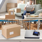 Fuzion Shipping Scale 360lb x 0.1lb, Stainless Steel Postal Scale with Timer/Hold/Tare, Digital Shipping Scale for Packages/Luggage, Battery & AC Adapter