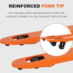 Tory Carrier Manual Pallet Jack Truck, Standard Duty Pallet Trucks 5500 Lbs Capacity 48" Length x 27" Width Fork, Orange