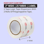 BOX USA Moving Boxes Medium 18"L x 14"W x 12"H 20-Pack & Heavy Duty 2in x 25yd Clear Packaging Tape with Dispensers 2-Pack & Newsprint Packing Paper 80-Sheets