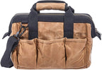 Readywares Tool Bag, Heavy Duty Waxed Canvas Bag for Gear, Tools, Supplies and Equipment (12", Tan)