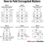 Secure Seal Shipping Boxes - 6x3x2" Mailers - White Foldable Corrugated Cardboard Packaging for Mailing, Moving, Storage, and Organizing - Strong Lightweight Foldable (Bulk 50 Pack)