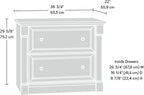 Sauder Palladia 2 Drawer File Cabinet, Lateral Filing Cabinets for Home Office, Hanging File Folders Organizer, Interlocking Drawers, in Wind Oak Finish