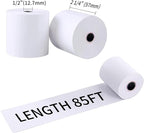 2 1/4" x 85' Thermal Receipt Paper(50 Rolls),Credit Card Paper Rolls Thermal,Fits 58mm Thermal POS Printer,Cash Register,Premium Printer Paper,58mm Terminal Credit Card Machines