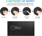 RPNB Deluxe Safe and Lock Box,Digital Keypad Safe Box,Steel Alloy Small Safes, Keypad Lock,Perfect for Home Office Hotel Business Jewelry Cash Use Storage,1.0 Cubic Feet