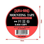 Heavy Duty Mounting Tape, Double Sided VHB Foam Tape; for LED Light Strips, Car Tape, Decor and More. Waterproof, Extra Long Roll 33ft, Black (0.40 inch)
