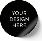 5-1000 Custom Vinyl Stickers - Upload Your own Image, Text, Design, Logo - Personalized Logo Labels for Handmade, Packaging, Bottle, Jars, Candle, Brand Stickers (Black, 6x6)