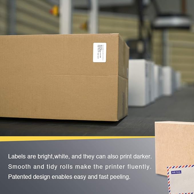 BETCKEY - 1.5" x 1" (38 mm x 25 mm) All Purpose & Address Labels Compatible with Zebra & Rollo Label Printer,Premium Adhesive & Perforated [10 Rolls, 13000 Labels]