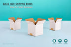 6x6x6 inch Small Shipping Boxes, White Corrugated Cardboard Boxes for E-Commerce, Mailing, Storage, Gifts Wrapping, 25 Pack