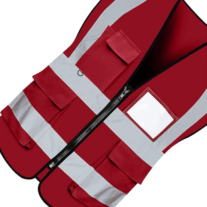 BeautyWill Custom Logo Safety Vest Class2 High Visibility Reflective Vest Breathable Construction Vest