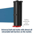 WM412 Retractable Belt Wall Mounted Yellow Crowd Control Barrier and Receiving End, 20' Authorized Access Only Belt