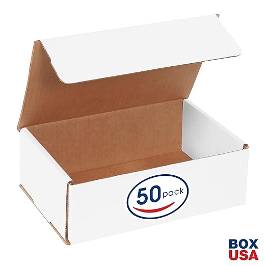 BOX USA Shipping Boxes Small 9"L x 6"W x 3"H, 50-Pack | Corrugated Cardboard Box for Packing, Moving and Storage