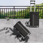 Heavy Duty 6-Wheel Stair Climbing Cart - 300lb Capacity Folding Hand Truck, All-Terrain Aluminum Trolley w/Adjustable Handle - Perfect for Groceries, Deliveries, Apartments