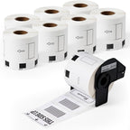 Compatible with Brother DK-1209(1.1” x 2.4”) White Paper Label, Address Barcode Die-Cut Work with QL-600 QL 810w QL 820NWB Printers (8 Rolls + 1 Frame)