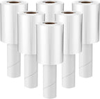Frienda 6 Pcs 4 Inch Plastic Stretch Wrap Film Roll 500ft Clear Mini Moving Plastic Wrap Roll with Handle 80 Gauge Shrink Wraps Industrial Strength Shrink Film for Moving, Packing, Self Adhering
