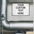 Aluminum Weatherproof Metal Sign Multiple Sizes Custom Personalized Text Here White Black Traffic Regulation Horizontal Street Signs 14x10Inches