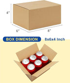 40-Pack-Small-Shipping-Boxes-8x6x4, Corrugated-Cardboard-Boxes-for-Packaging-Small-Business, Brown-Boxes-Mailers