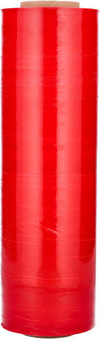 PSBM Red Stretch Wrap, 1 Pack, 15 Inch x 1500 Feet, 80 Gauge, Plastic Cling Dark Color Hand Stretch Film Rolls for Packaging Moving Packing Pallets