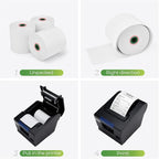 MUNBYN Thermal Paper 3 1/8 x 230ft, 10 Rolls Receipt Paper Work for Star Micronics TSP100 TSP143 Epson 80mm Receipt Printer Square POS Register, 80mm Thermal Receipt Papers, BPA Free, Plus Version
