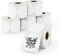 BETCKEY - 2 Inch/51 mm Round Removable Film Label - Durable Waterproof - Compatible with Zebra & More Label Printer, Perforated [6 Rolls, 8280 Labels]
