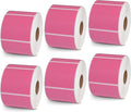 BETCKEY - 2.25" x 2" UPC Barcode & Address Labels Compatible with Zebra & Rollo Label Printer,Premium Adhesive & Perforated[Pink, 6 Rolls, 4200 Labels]