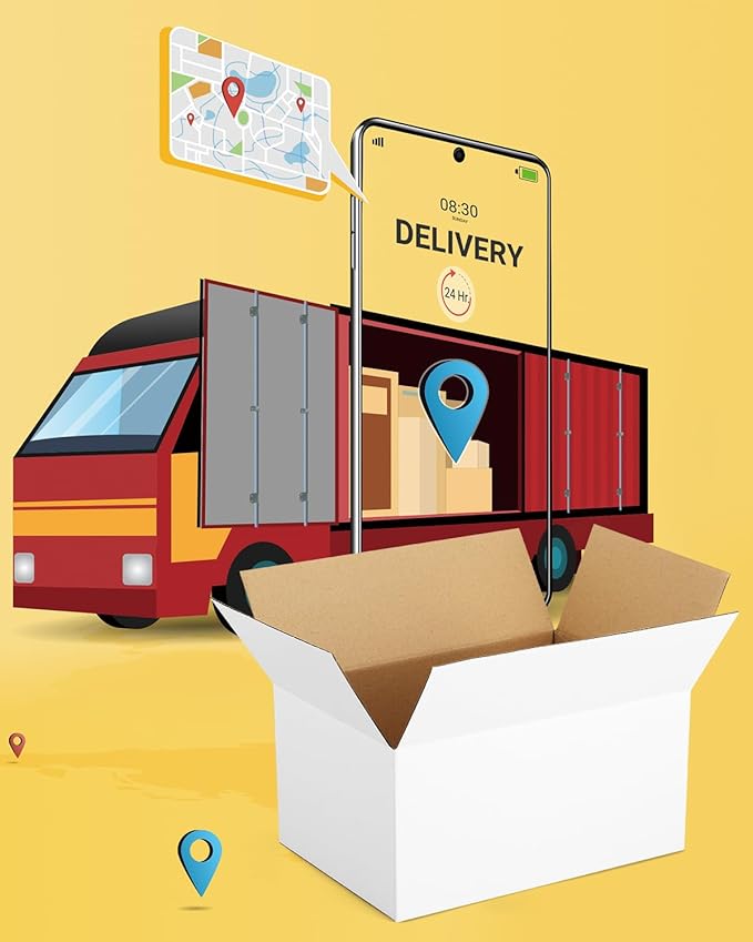 40-Pack-Small-Shipping-Boxes-9x6x4, Corrugated-Cardboard-Boxes-for-Packaging-Small-Business, White-Boxes-Mailers