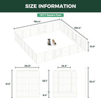 FXW Rollick Unleashed Dog Playpen for Indoor, Yard, RV Camping, 32 inch 24 Panels for Small and Medium Dogs, White│Patented