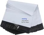 newlng Poly Mailers Shipping Bags Mailing bags 10x13"/250x350mm White Shipping Envelopes Self-sealing Adhesive Waterproof and Tear-Proof Packaging Bags poly bag for Clothing Books Gift 30pcs