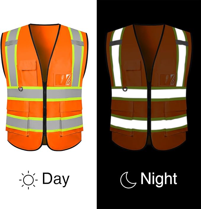 BeautyWill Custom Safety Vest Logo Class 2 High Visibility Reflevtive Vest Outdoor Protective Workwear