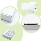 White Shipping Boxes 6x5x2 inch 50 Pack,Corrugated Boxes Mailer Packaging for Mailing Small Business，E-Commerce Gift Boxes for Wrapping Present Moving Storage Heavy Duty Recycled Cardboard Boxes