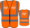 BeautyWill Custom Safety Vest Customized Logo Class 2 High Visibility Reflective Vest with Pockets Construction workwear