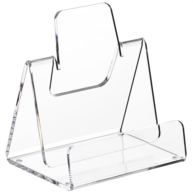 Acrylic Brochure Holder 5x6 Inch,Clear Pamphlet Holder Display Stand for Trifold 4&5&6 Inch Flyers,Pamphlets,Booklets,Menu,Leaflets for Office,Home,Store,1 Pack,A5