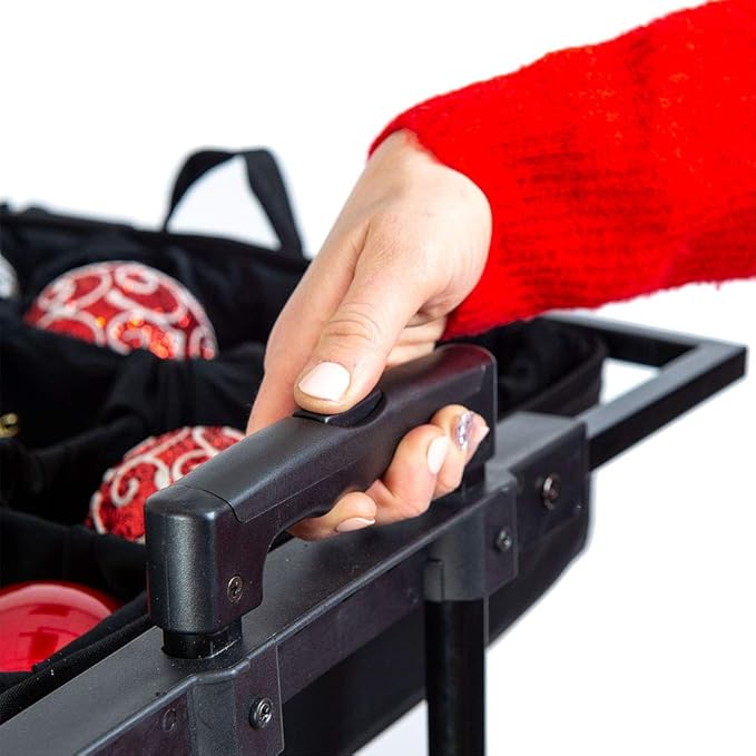 [TreeKeeper Telescoping Christmas Ornament Storage Box with Dividers] - Adjustable Organizer Holds 120 Ornaments up to 4 Inches Tall by Nearly Any Width and Length | 5 Removable Trays with Separators