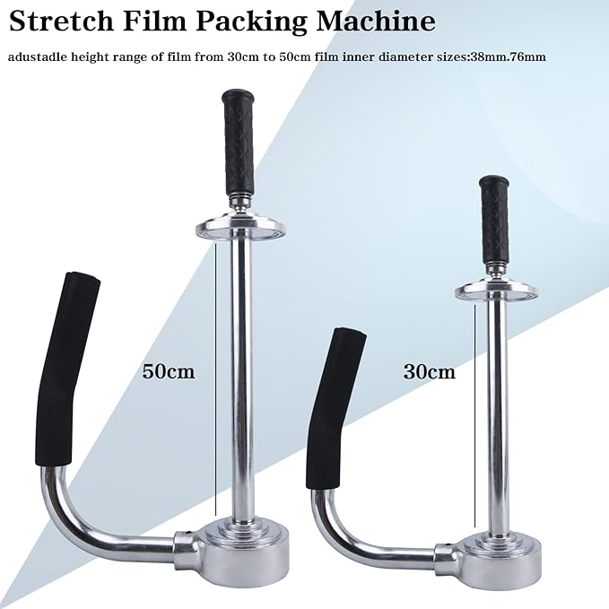 Industrial Stretch Wrap Dispenser – Adjustable 12-20 Inch Shrink Wrap Handle for Pallet Packing – Heavy-Duty Stretch Film Dispenser Holder for Efficient Wrapping