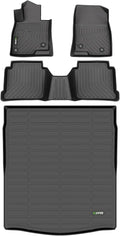 Floor Mats & Cargo Liner Custom for 2014-2021 Mazda 6 All Weather Protection TPE Anti-Slip Automotive Full Set Floor Liners Custom Mazda6 Accessories - Black