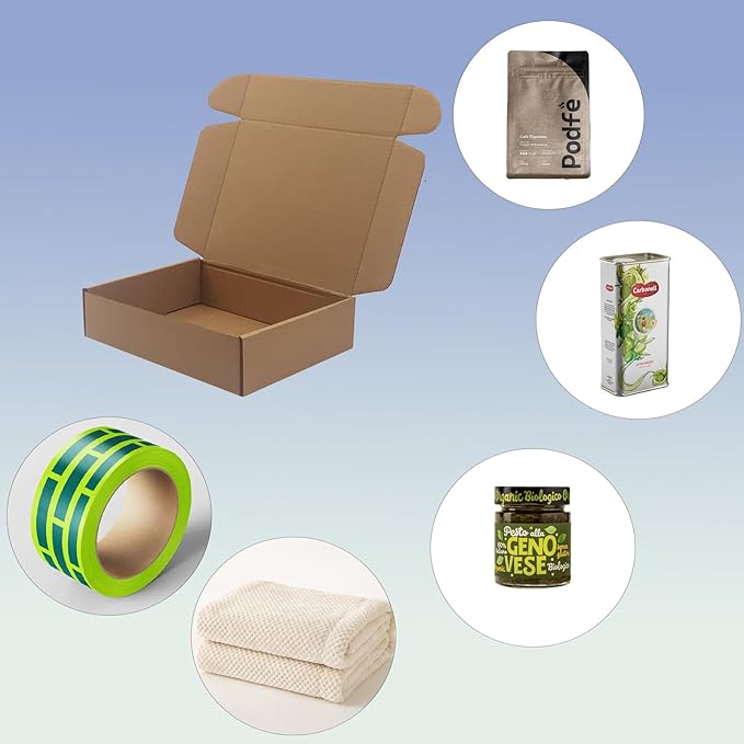 8x6x2 inch Shipping Boxes Pack of 25, Brown Corrugated Cardboard Box Mailer Boxes for Packaging Small Business Shipping，Recyclable Moving Storage Mailing Boxes Bulk Book Literature Gift Giving