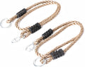 Set of 2 Tree Swing Nylon Ropes Indoor Outdoor Adjustable Hammock Swinging Chair Straps Hanging Kit for Adjustment or Extension - Holds to 700lbs (60 inch, Brown)