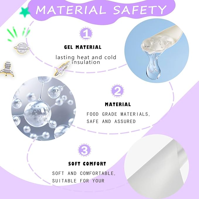 Kids Ice Pack, Hot or Cold Pack Gel Cooling Pad, Reusable for Injuries Medical Health,Swelling and Pain Relief, Tired Eyes, Child Injury, Headache, Sinus Relief (Smiling Ice Bag)
