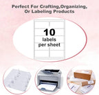 BESTEASY 10-UP Address Labels,/Address Mailing Labels 8000 Sheets Shipping Sticker Labels Compatible Laser/Ink Jet Shipping Labels(80000 Labels)