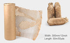 BOMEI PACK Honeycomb Packing Paper Wrap 12"x 164' Recycled Bubble Cushioning Bags Rolls Friendly Transportation and Handling Bags Packing Supplies Materials