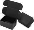 Mcfleet 6x4x3 Small Black Shipping Boxes - 24 Pack Corrugated Cardboard Mailing Box Packaging for Small Business - Tab Locking Literature Mailer Flat Empty Gift Packing Supplies