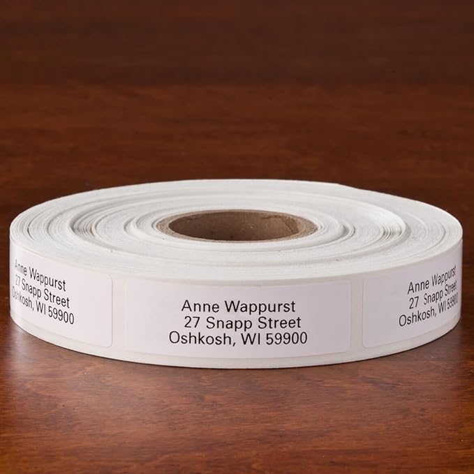 Custom Self-Stick Address Labels, Classic White, Roll of 1000