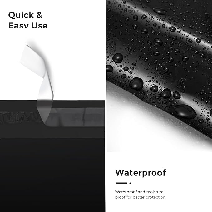 Metronic Poly Mailers 10x13 1200 Pcs, Medium Shipping Bags for Clothing, Strong Adhensive Shipping Envelopes for Small Business, Waterproof Poly Mailing Bags, Tear-resistant Packaging Bags in Black
