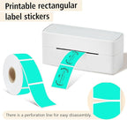 1x2 Inch Thermal Labels,500PCS Rectangle Stickers,Waterproof Removable Blank Stickers for Address,Jars,Freezer Containers & Pantry Organization,Watercolor Green