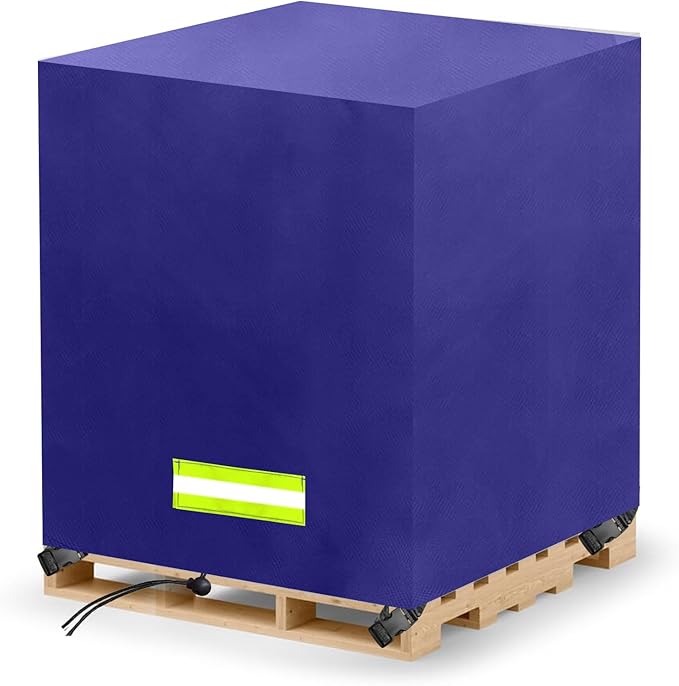 Pallet Cover Tarp Waterproof, Pallet Covers Heavy Duty Waterproof bulk Pallet Covers 48 x 48 x 60'' Outdoor Pallets Tarps Bulk Box Cover 48 x 48 x 60'' Custom Blue Fits Wood Patio Furniture