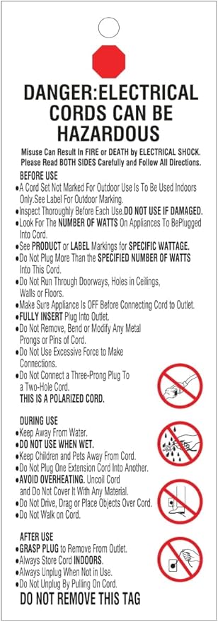 Amazon Basics 100 foot 3-Prong Vinyl Indoor/Outdoor Extension Cord - 10 Amps, 1250 Watts, 125 VAC - Orange