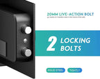 RPNB Deluxe Safe and Lock Box,Digital Keypad Safe Box,Steel Alloy Small Safes, Keypad Lock,Perfect for Home Office Hotel Business Jewelry Cash Use Storage,1.0 Cubic Feet