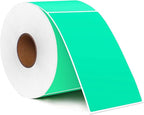 PARLAIM 5" x 3" Rectangle Color Coding Labels,500 per Inventory Labels Color Code Stickers Dispenser Box,Aqua Sticker Labels for Inventory &Family School Storage Bins Label (Aqua)