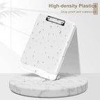 Piasoenc Clipboard with Storage, 8.5 x 11 Organization Box with Pen Holder and A4 Legal Paper Folder, Folio & Side-Opening, Low Profile Clip,for Nurses,Teachers, Size 14 x 9.6 x 1.2 in, White