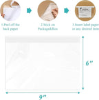 6”×9” Self-Adhesive Shipping Label Sleeves, FungLam Shipping Label Sleeves, Packing List Envelopes, Clear Top Loading Packing List, Shipping Labels Pouches for Shipping Labels/Files 100 Pack